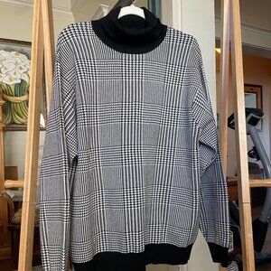 Gu by Uniqlo Houndstooth Turtleneck Sweater